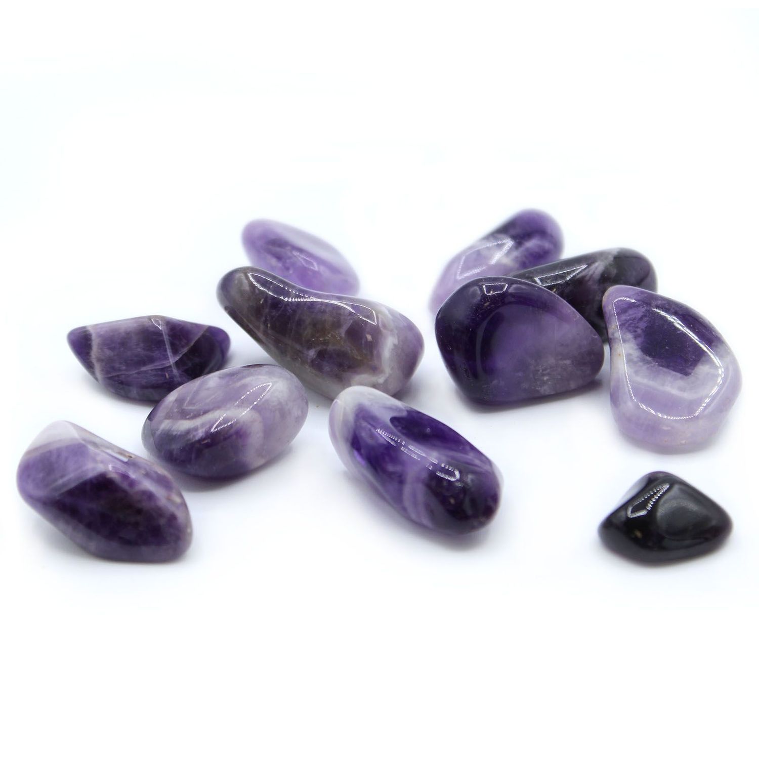 Medium Polished Banded Amethyst Crystals