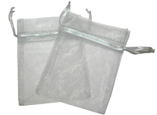 Medium Organza Bag - Silver