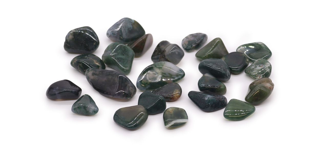 Green Moss Agate Medium Polished Crystal