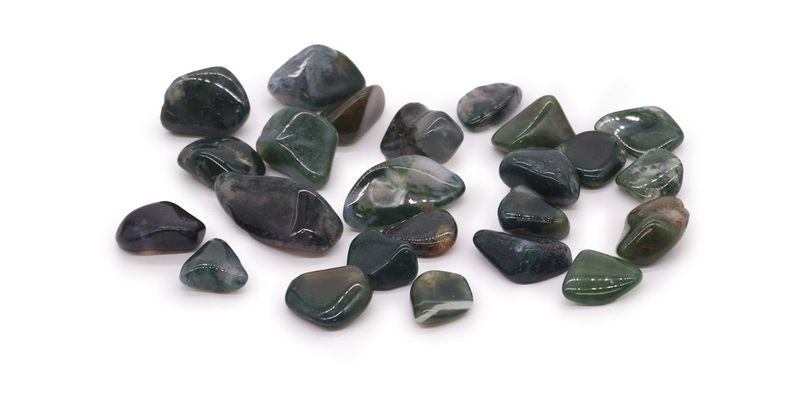 Green Moss Agate Medium Polished Crystal