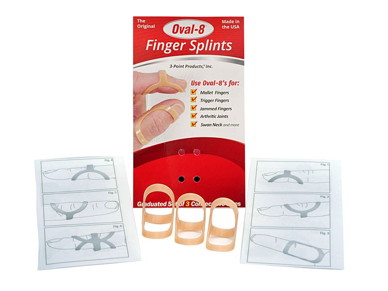 3PP Oval-8 vingerspalk 3 stuks met opeenvolgende maat - verkrijgbaar in beige en clear