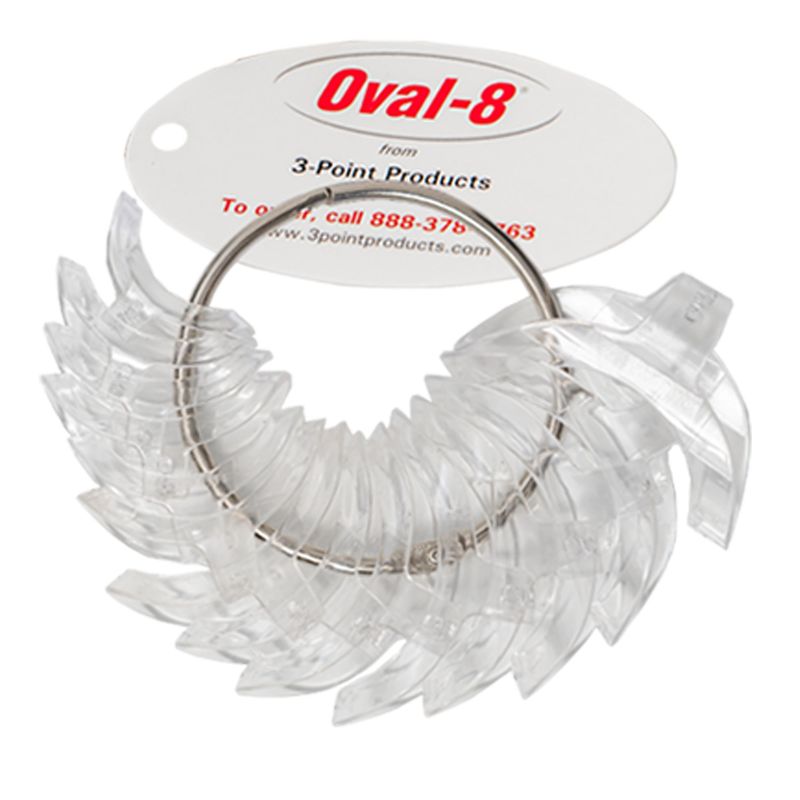 3PP Oval-8 vingerspalk sizing set - van elke maat één spalk - verkrijgbaar in beige en clear
