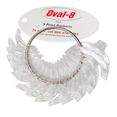3PP Oval-8 vingerspalk sizing set - van elke maat één spalk - verkrijgbaar in beige en clear