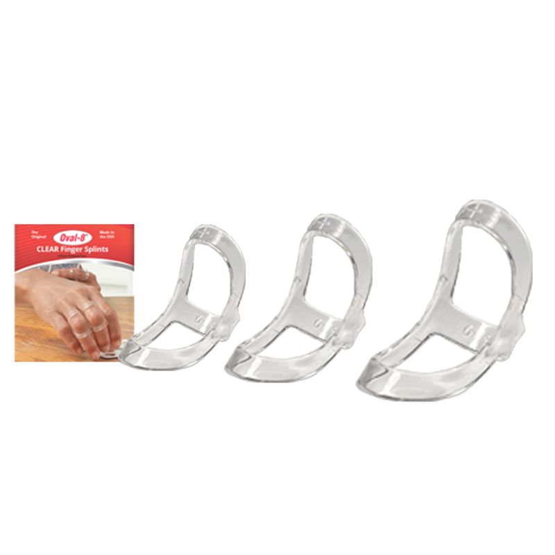 3PP Oval-8 vingerspalk 3 stuks met opeenvolgende maat - verkrijgbaar in beige en clear