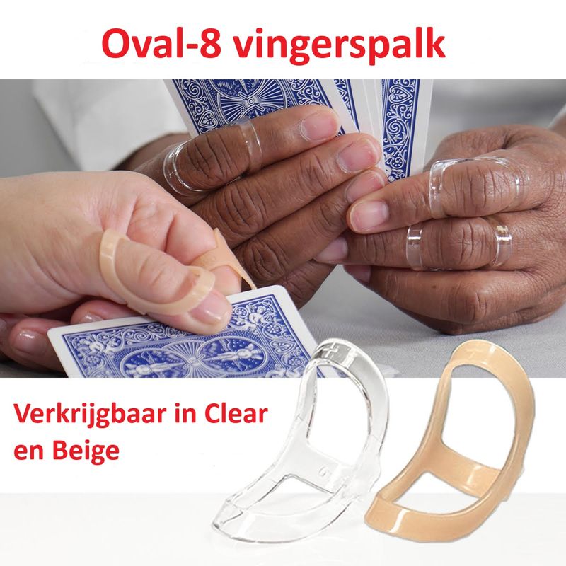 3PP Oval-8 vingerspalk 3 stuks met opeenvolgende maat - verkrijgbaar in beige en clear