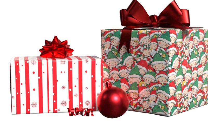 Elves &amp; Stripes FLAT WRAP SHEETS