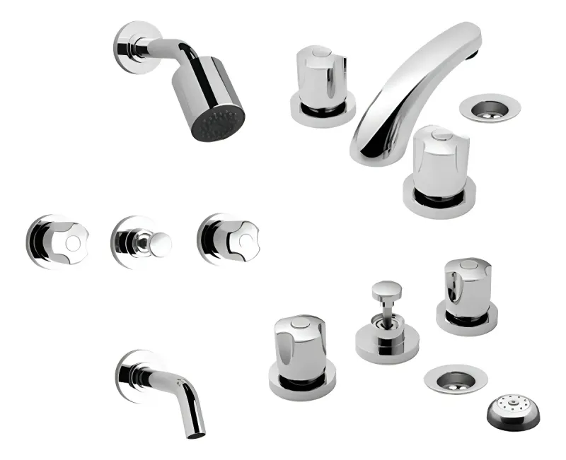 Kit Grifería FV Pampa Completo: Lavatorio, Bidet y Ducha con Transferencia – ¡Renová tu Baño!