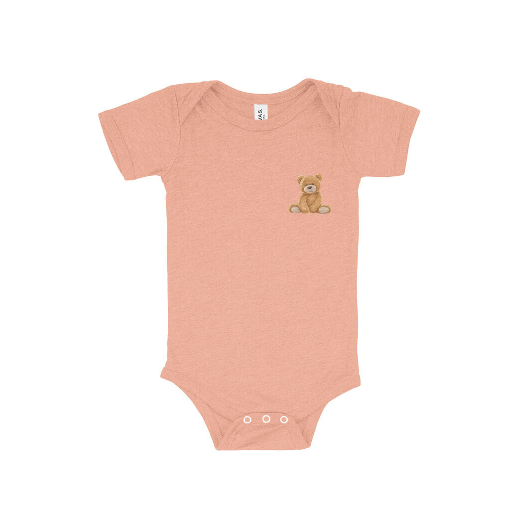 Baby Triblend Teddy Bear Onesie