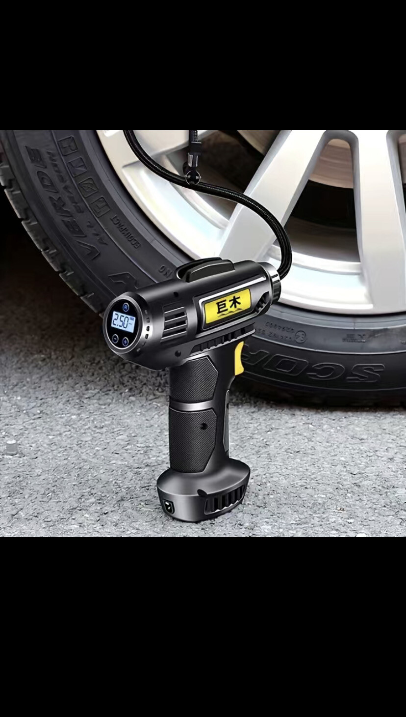 Car Tire Inflator Pump Portable Air Compressor, 150PSI Cordless Air Pump For Car Motorcycle Bicycle,Tires Electric Tire Pump With Pressure Gauge Light