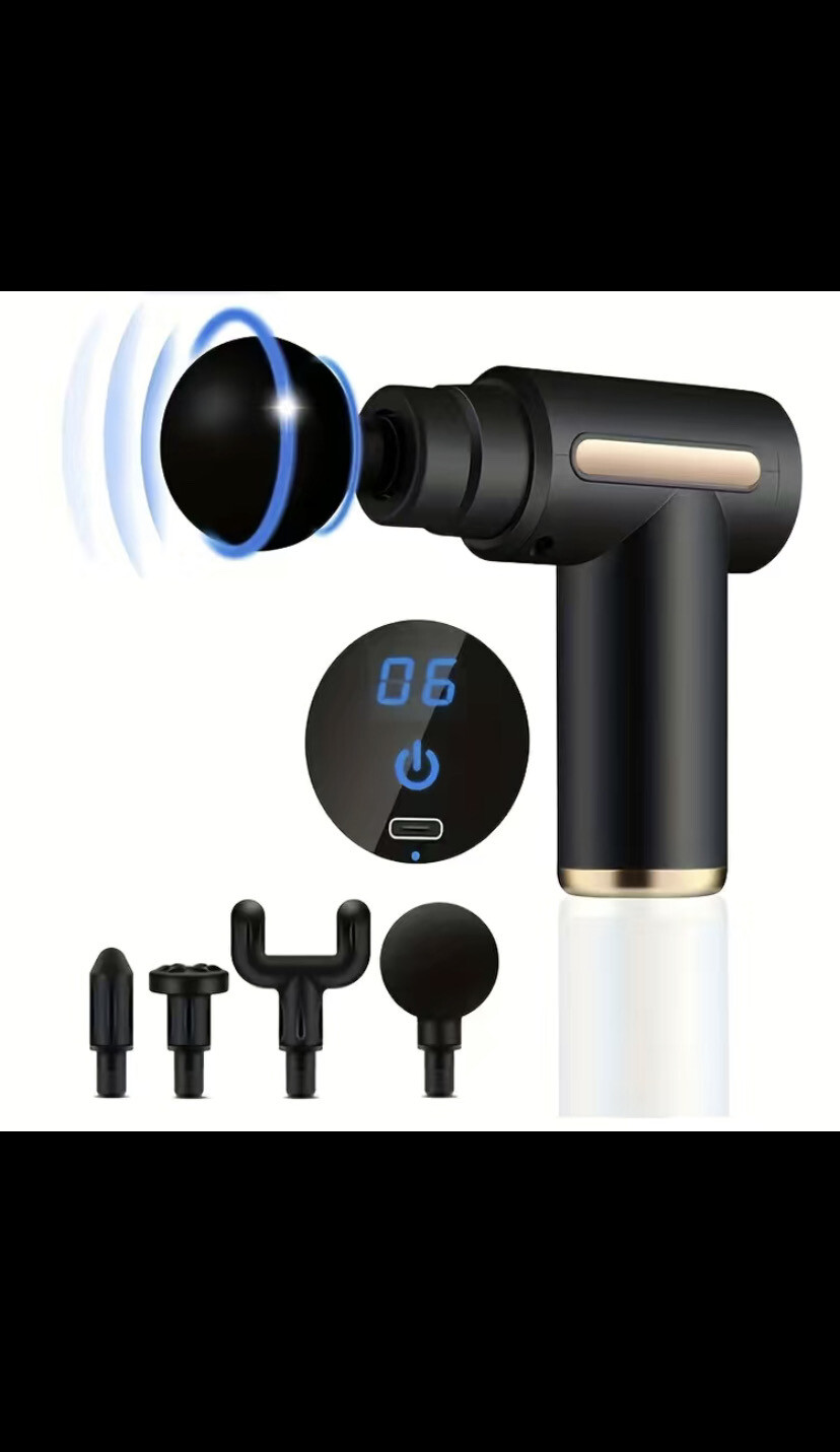 Massage Gun, Deep Tissue Muscle Handheld Percussion Massager For Body, Back And Neck Pain, Ultra-Compact Elegant Design, Driven By High Torque