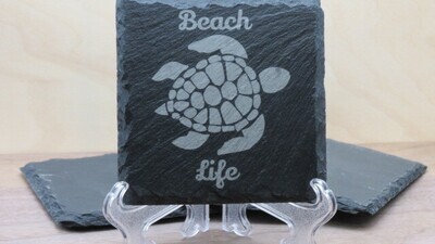 Beach Life Turtle Coaster set