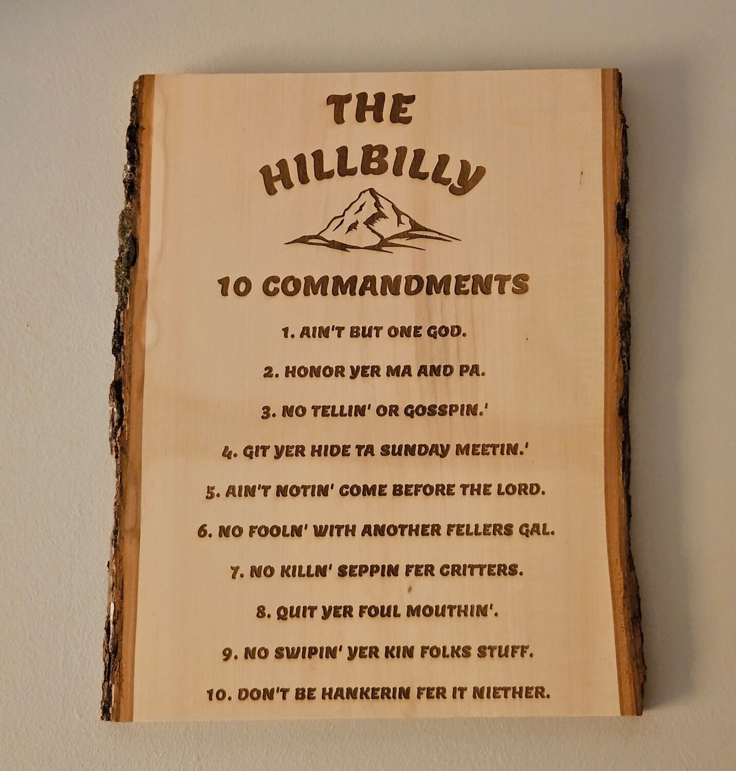 Hillbilly 10 commandments