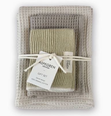 Lemon Grass Tea Towel &amp; Dish Cloth Set