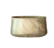 Metal Planters w/ Beaded Edge, Antique Brass Finish, Size: Small