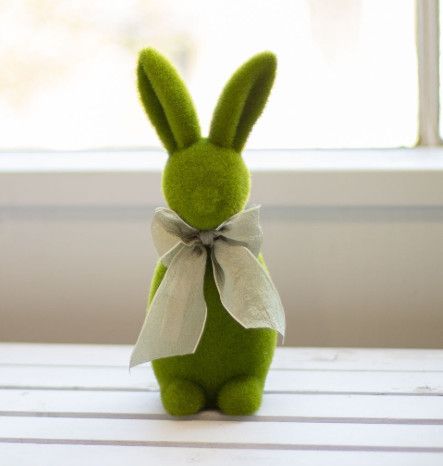 Flocked Bunny, Size: 10&quot;