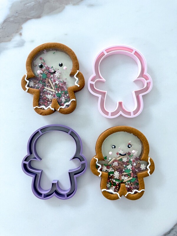 Gingerbread man shaker cookie cutter