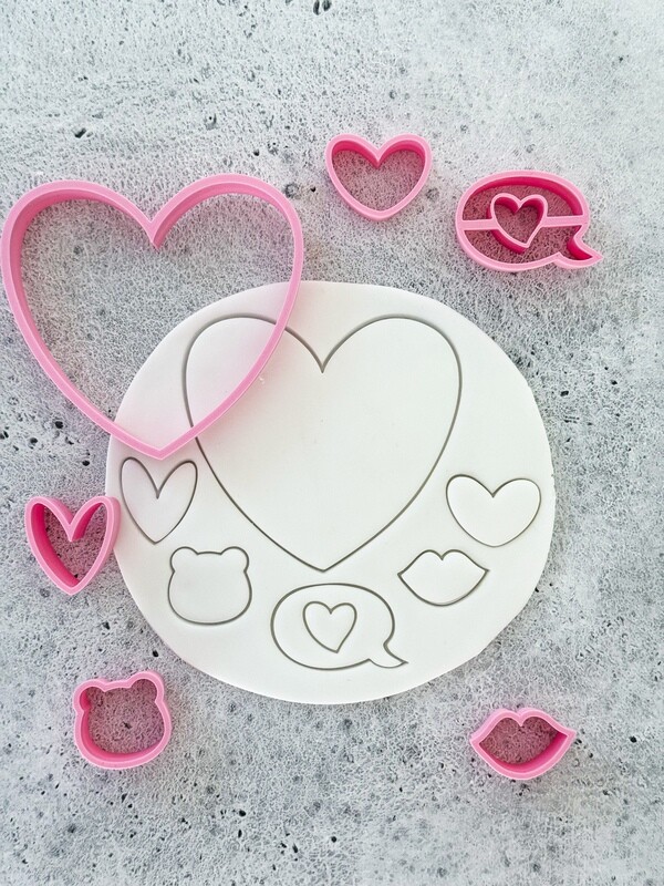 Valentine mini cookie cutters set