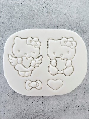 Valentine Kitty cookie cutters
