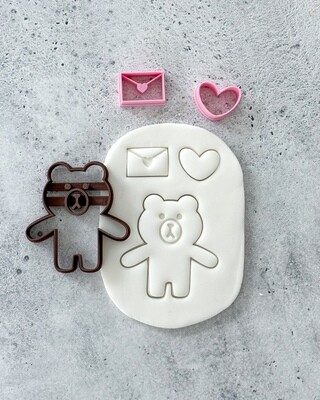Teddy Bear cookie cutter set