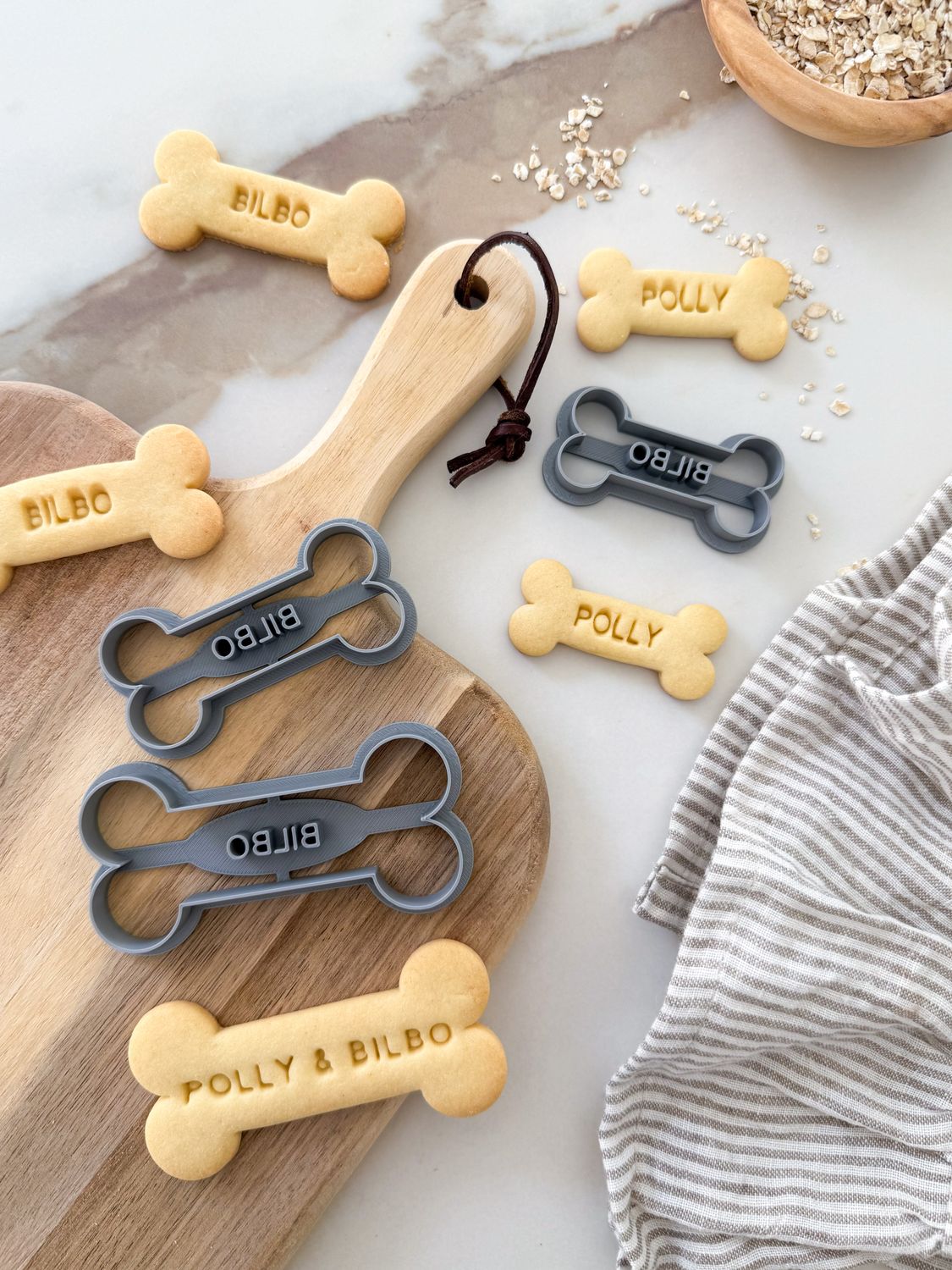 Personalized bone cookie cutter