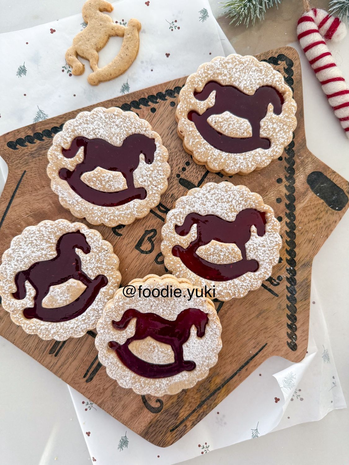 Rocking Horse Linzer cookie cutter set