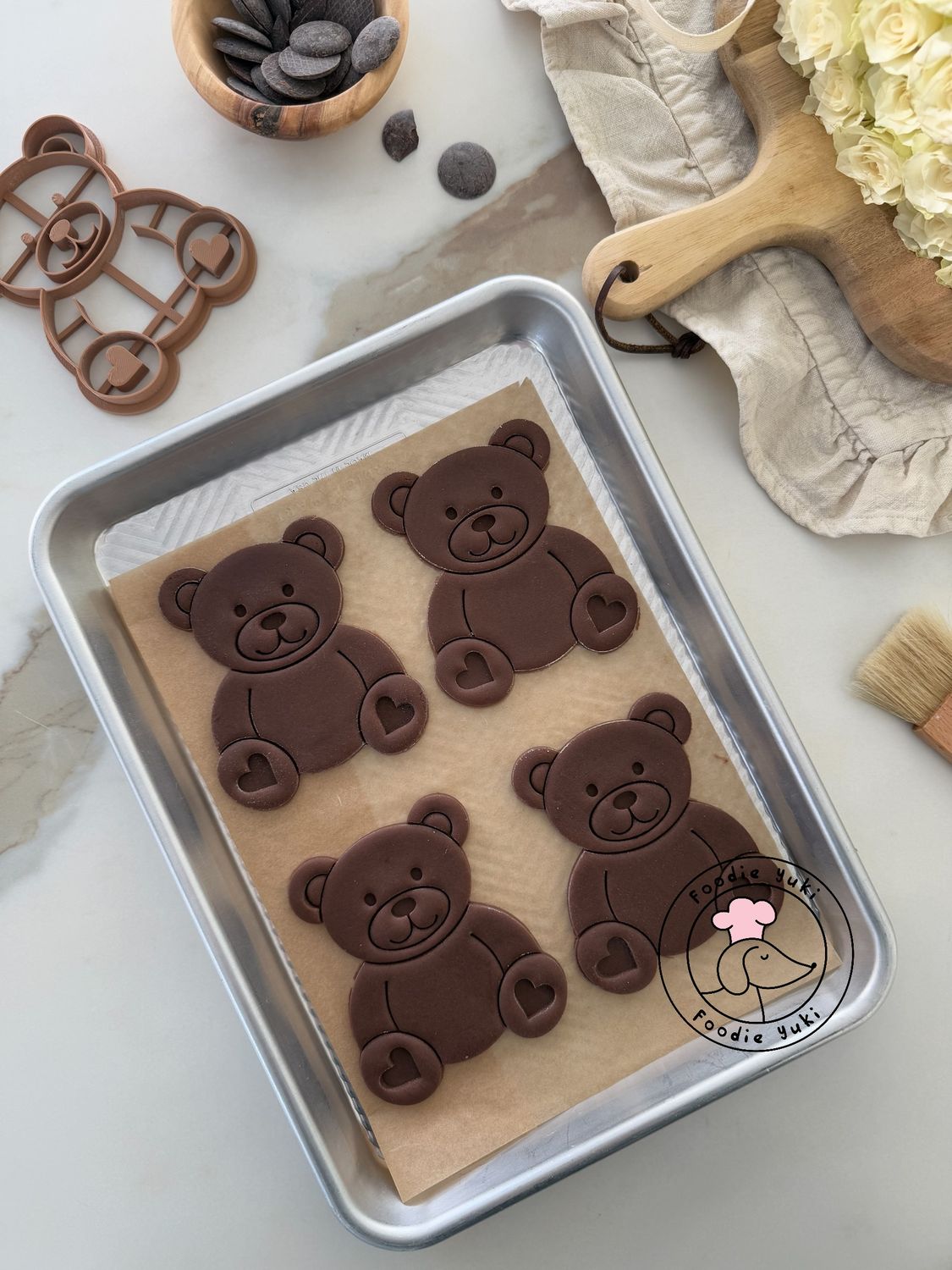 Valentine Teddy Bear cookie cutter