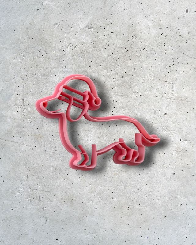 Christmas Dachshund cookie cutter