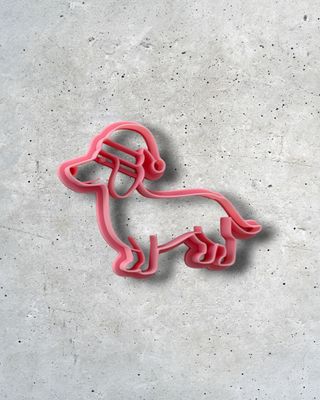 Christmas Dachshund cookie cutter