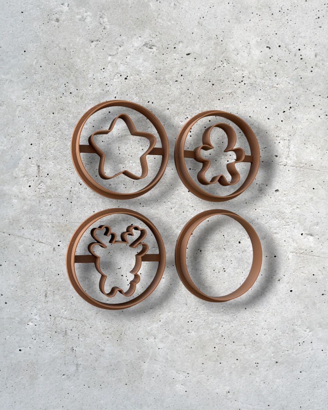 Christmas linzer cookie cutter set of 4