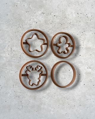 Christmas linzer cookie cutter set of 4