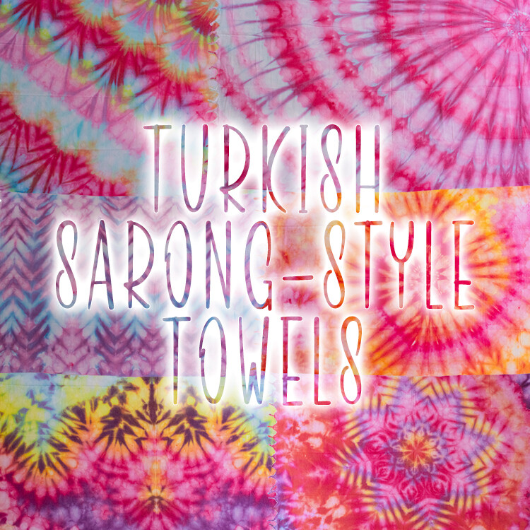 32&quot;x62&quot; ICE-DYED TURKISH SARONG-STYLE TOWELS