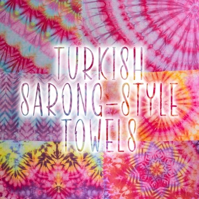 32&quot;x62&quot; ICE-DYED TURKISH SARONG-STYLE TOWELS
