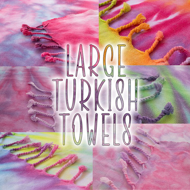 40&quot;x70&quot; ICE-DYED TURKISH TOWELS