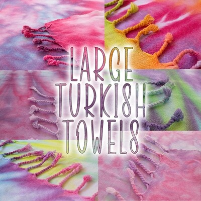 40&quot;x70&quot; ICE-DYED TURKISH TOWELS