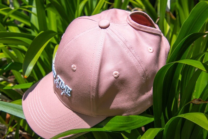 EMBROIDERED PONYTAIL CAP (Dusty Pink)