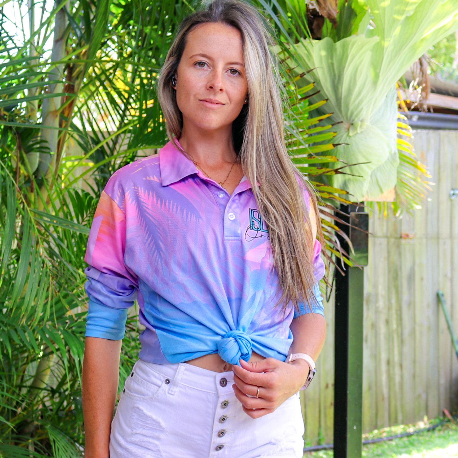 ADULTS LONG-SLEEVED, BUTTON-UP FISHING SHIRT (Whale of a Time)