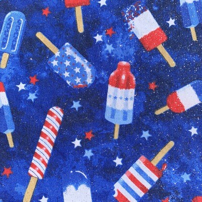 &quot;Happy Fourth Popsicles&quot; Face Mask