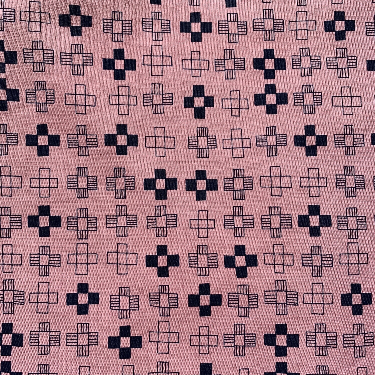 &quot;Pink &amp; Black Cross&quot; Face Mask