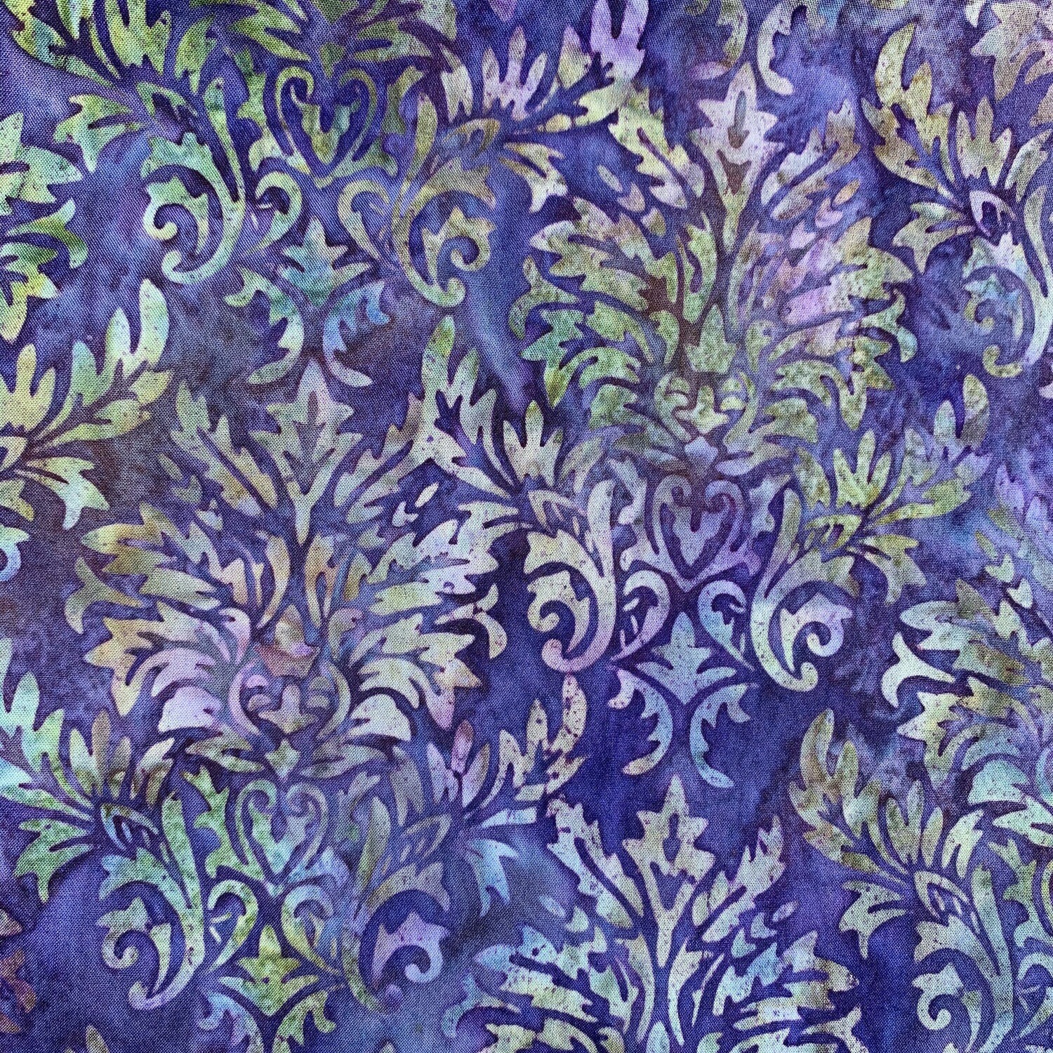 &quot;Purple &amp; Green Batik&quot; Face Mask
