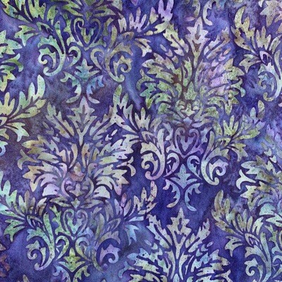 &quot;Purple &amp; Green Batik&quot; Face Mask