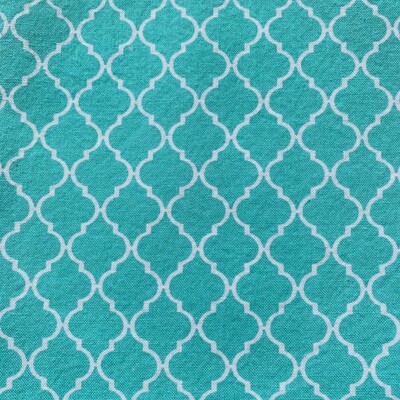 &quot;Teal Blue Trefoil&quot; Face Mask
