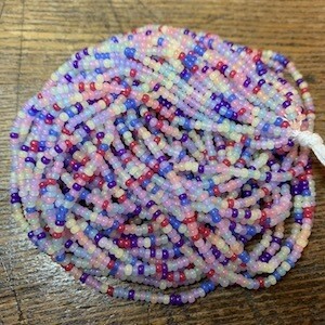 Czech &quot;Kaleidoscope Opal&quot; Mix Size 11/0 Seed Bead Hank