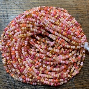 Czech &quot;Peach Parfait&quot; Mix Size 11/0 Seed Bead Hank