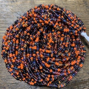Czech &quot;Evil Pumpkin Halloween&quot; Mix Size 11/0 Seed Bead Hank