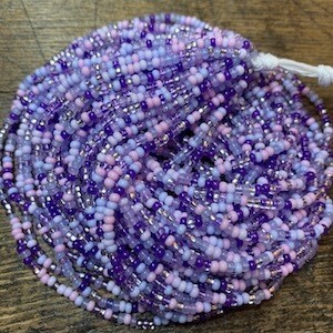 Czech &quot;Purple Parasol&quot; Mix Size 11/0 Seed Bead Hank