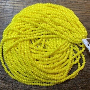 Czech &quot;Opaque Lemon Yellow&quot; Size 11/0 Hank (#112)