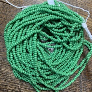 Czech &quot;Opaque Green&quot; Size 11/0 Hank (#120)