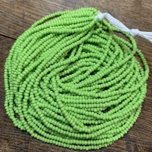 Czech &quot;Opaque Lime Green&quot; Size 11/0 Hank (#199)