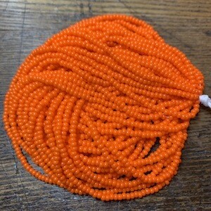 Czech &quot;Opaque Dark Orange&quot; Size 11/0 Hank (#111)