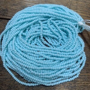 Czech &quot;Opaque Light Green Turquoise (Minty)&quot; Size 11/0 Hank (#1317)